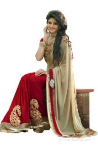 Glory Sarees Embriodered Bollywood Georgette Sari